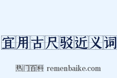 宜用古尺驳近义词是什么意思的图片